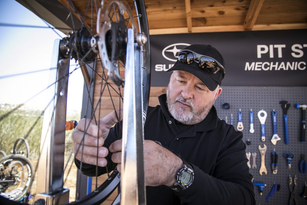 Attorney Melvin C. Belli, licensed USA Cycling race mechanic